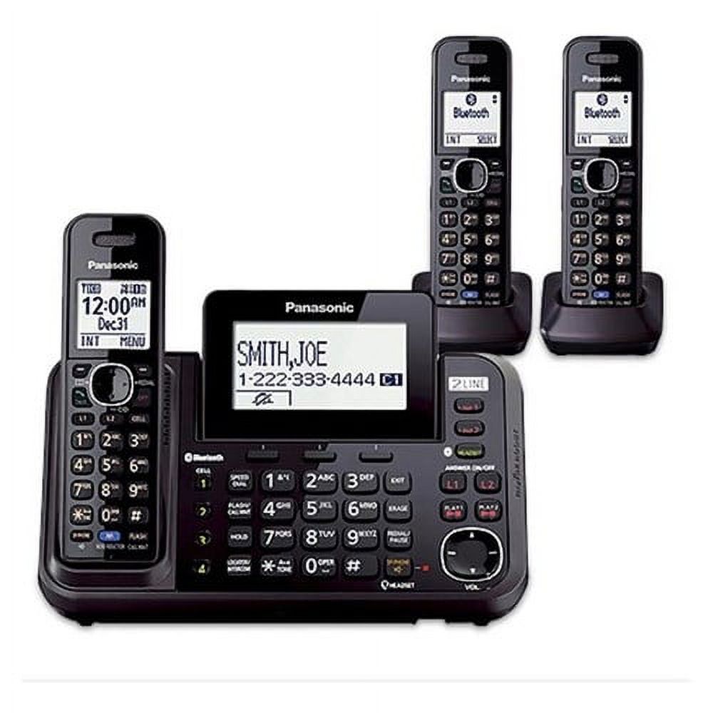 Panasonic KXTG9542B + (1) KXTGA950B Two Handset Black Cordless Phone