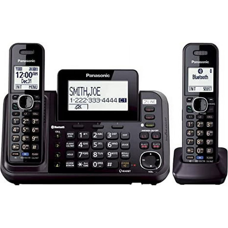 Panasonic KX-TG9542B DECT 6.0 Cordless Phone, 2 Handsets