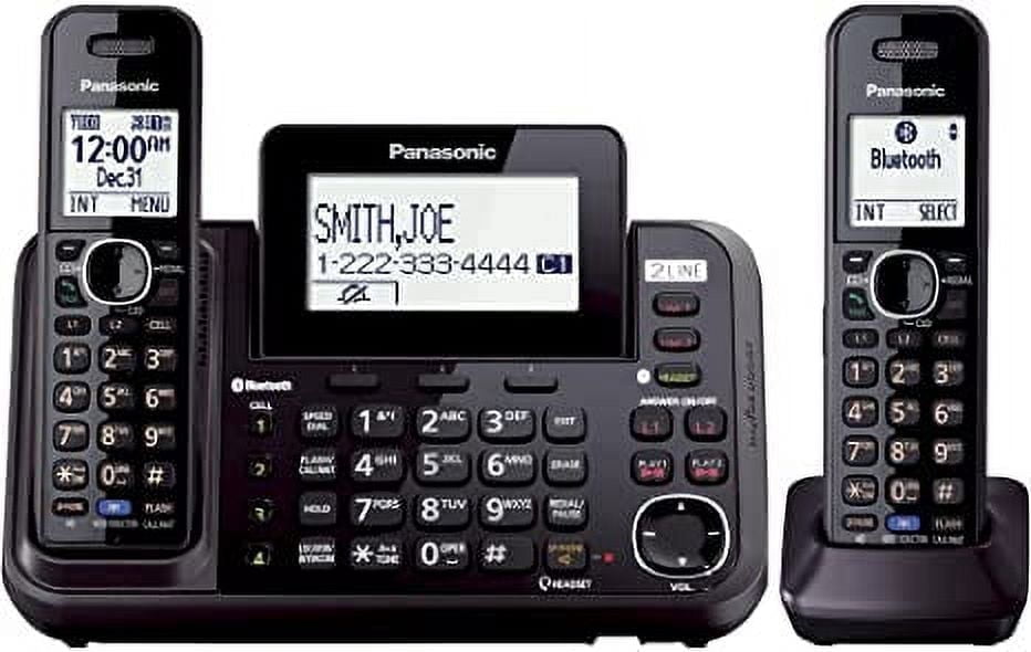 Panasonic KX-TG9542B DECT 6.0 Cordless Phone, 2 Handsets