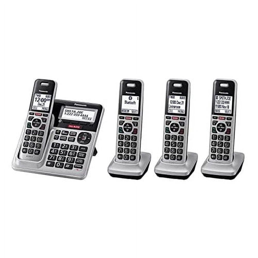 Panasonic KX-TG994 DECT 6.0 Cordless Phone, Gray, 4 Handsets, Wall