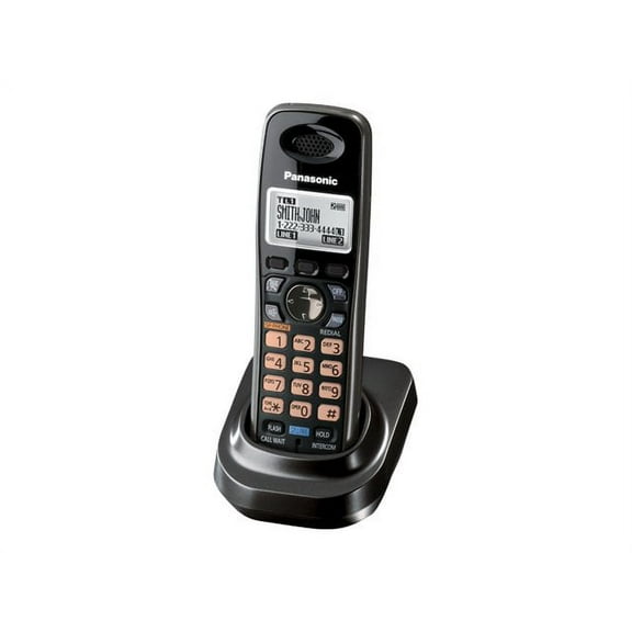 Panasonic KX-TGA939T - Cordless extension handset with caller ID - DECT 6.0 - 3-way call capability - 2-line operation - black metallic