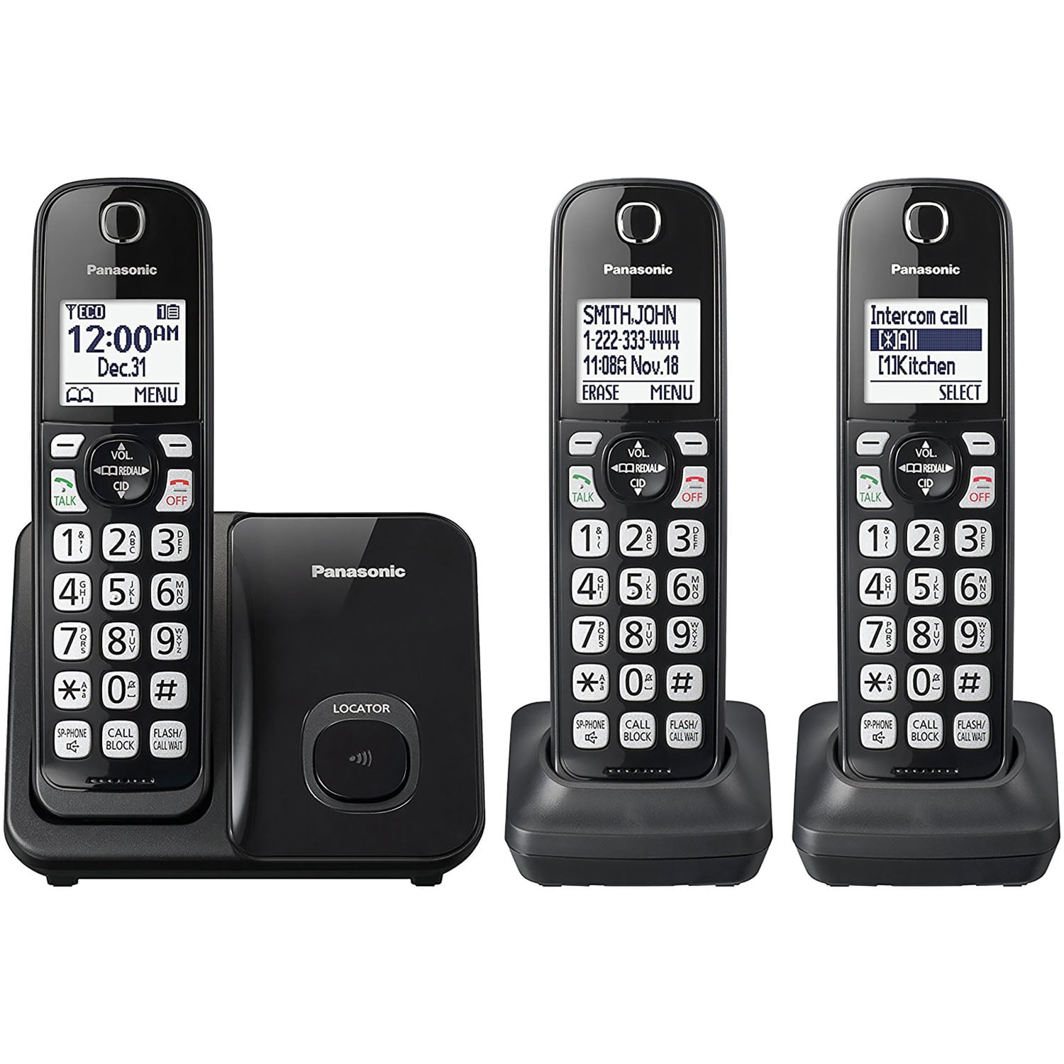 Panasonic KX-TGD513B Expandable Cordless Phone with Call Block - 3