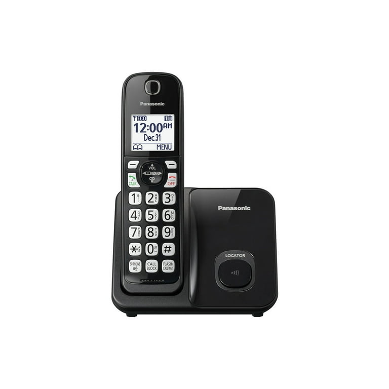 Panasonic KX-TGD610B - Cordless phone with caller ID/call waiting - DECT  6.0 - 3-way call capability - black