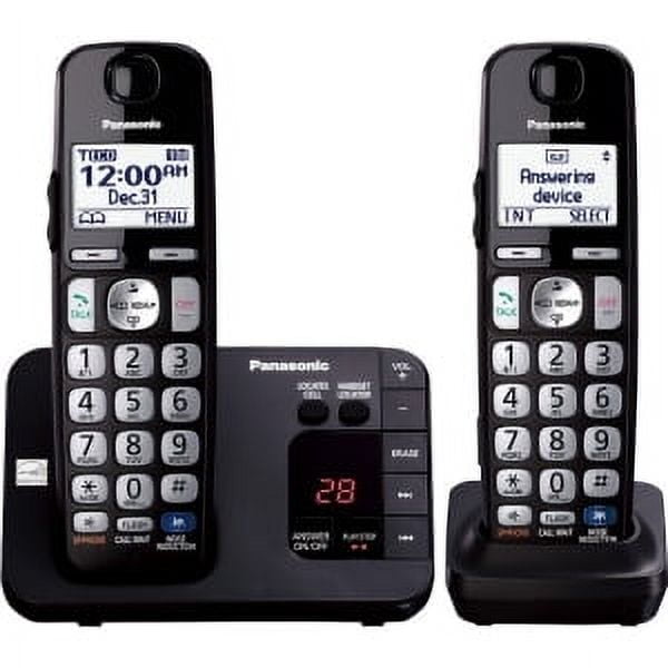Panasonic KX-TGE232B Cordless Phone, 2 Handsets