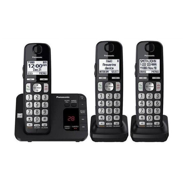 Panasonic 3 Handset Cordless Phone System with Caller ID & Call ...