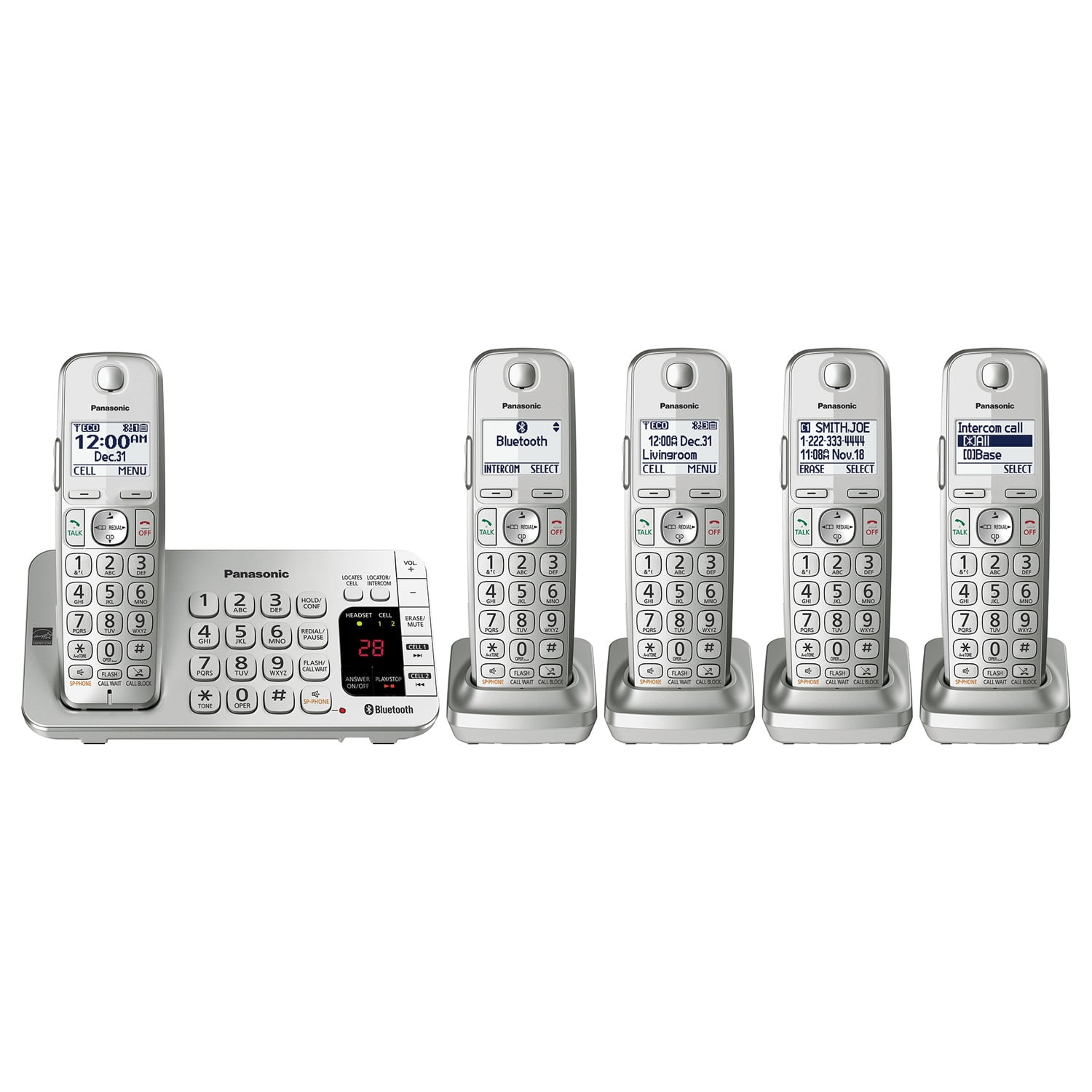 Panasonic - Panasonic　EZ75A1LS2F-H Panasonic KX-TGE475S Link2cell Bluetooth Cordless Phone