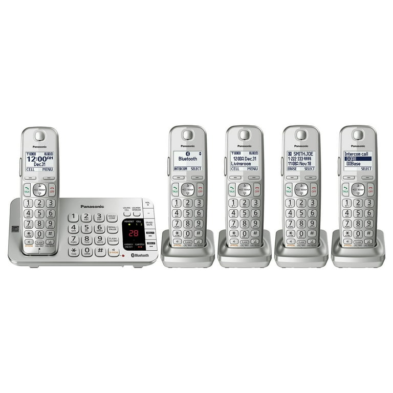 Panasonic KX-TGE475S Link2cell Bluetooth Cordless Phone System (5