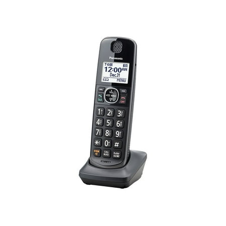 Panasonic - KX-TGEA60M Additional Handset for use with KX-TGE63x and KX-TGE64x Series Cordless Phone Systems - Metallic Black