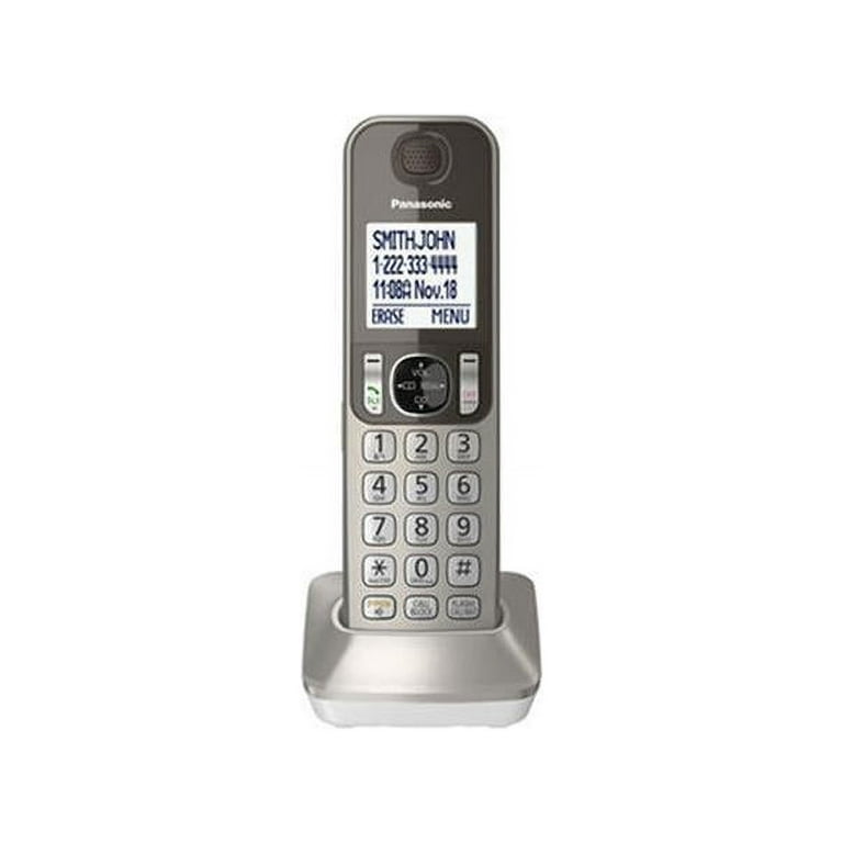 Panasonic KX-TGF350N DECT 6.0 Cordless Black Phone x 1 Line Speakerphone Phone Silver, - 