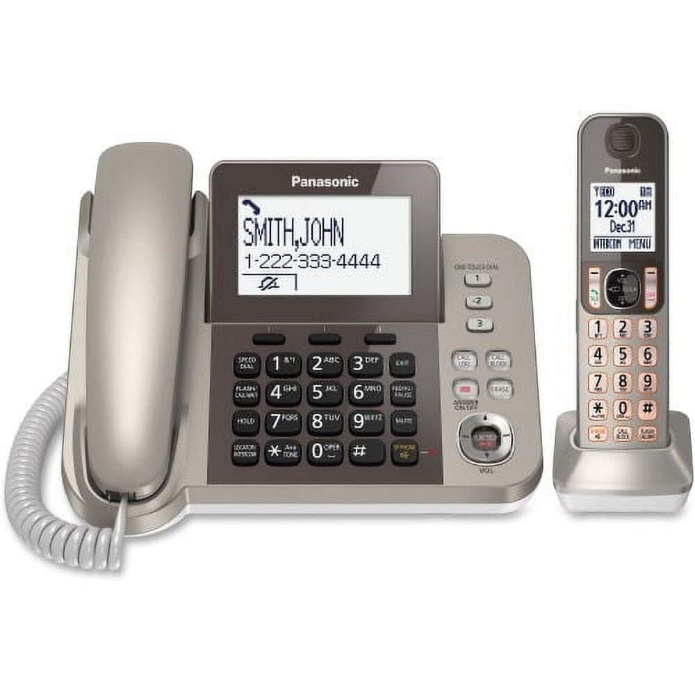 Panasonic KX-TGF350N DECT 6.0 Cordless Phone - Silver, Black 1 x Phone Line - Speakerphone