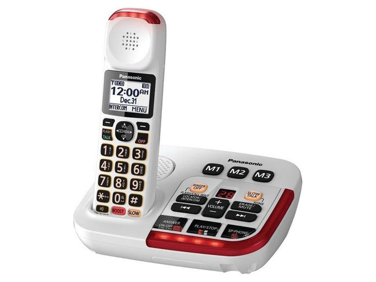 Panasonic KXTGM420W Amplified Cordless DECT 6.0 PhoneVoice Booster Up