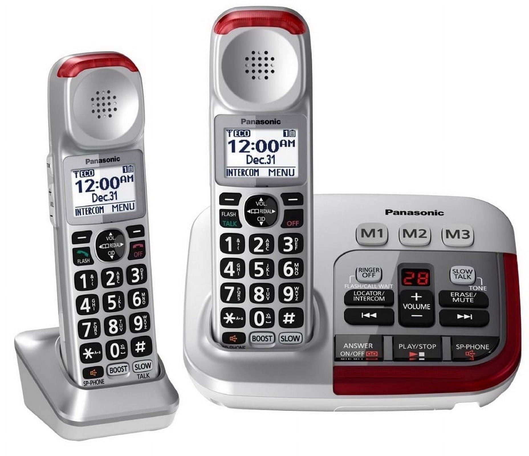 Panasonic KXTGM450S Amplified Cordless Landline Phone with Extra