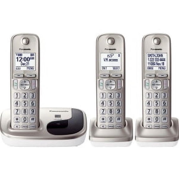Panasonic KXTGD213 KX-TGD213N DECT 6.0 Plus Digital Cordless Phone w/ 3 Handsets
