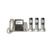 Panasonic DECT 6.0 Phone System with Answering Machine and Three Cordless Handsets in Champagne Gold