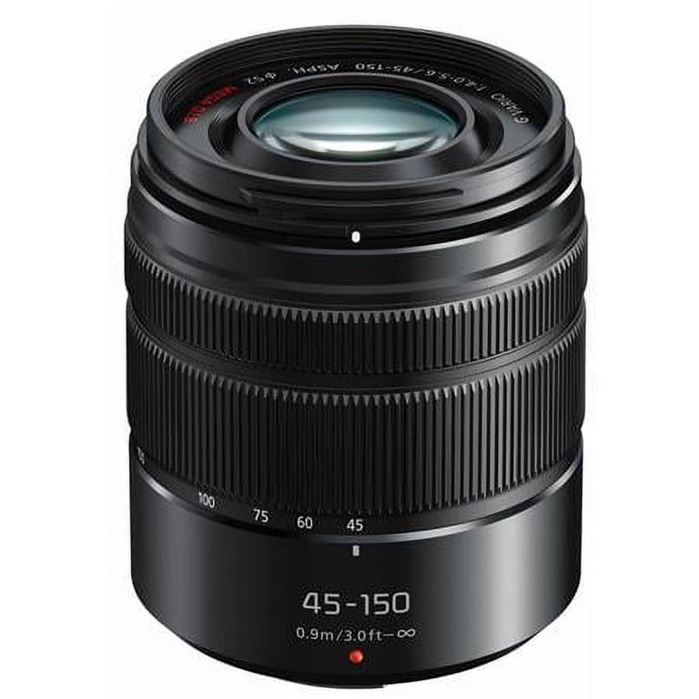 Lumix G Vario 45-150mm f/4.0-5.6 Lens for Micro 4/3, Matte Black 