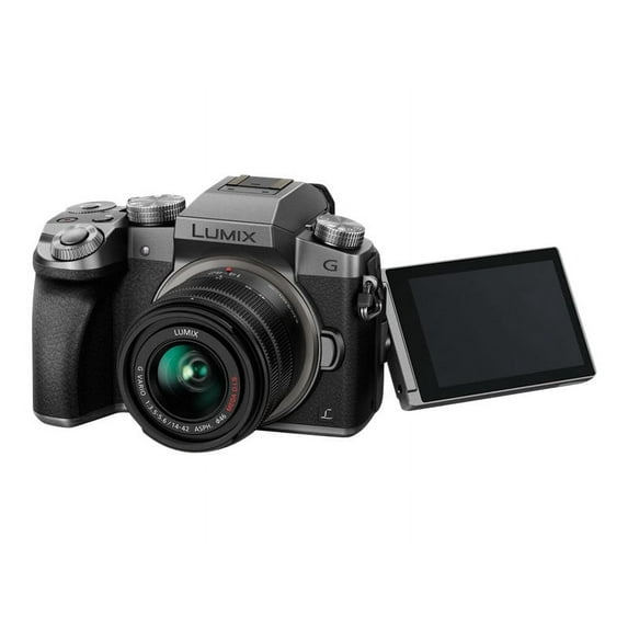 Panasonic LUMIX G7 Interchangeable Lens 4K Ultra HD Silver DSLM Camera with 14-42mm Lens