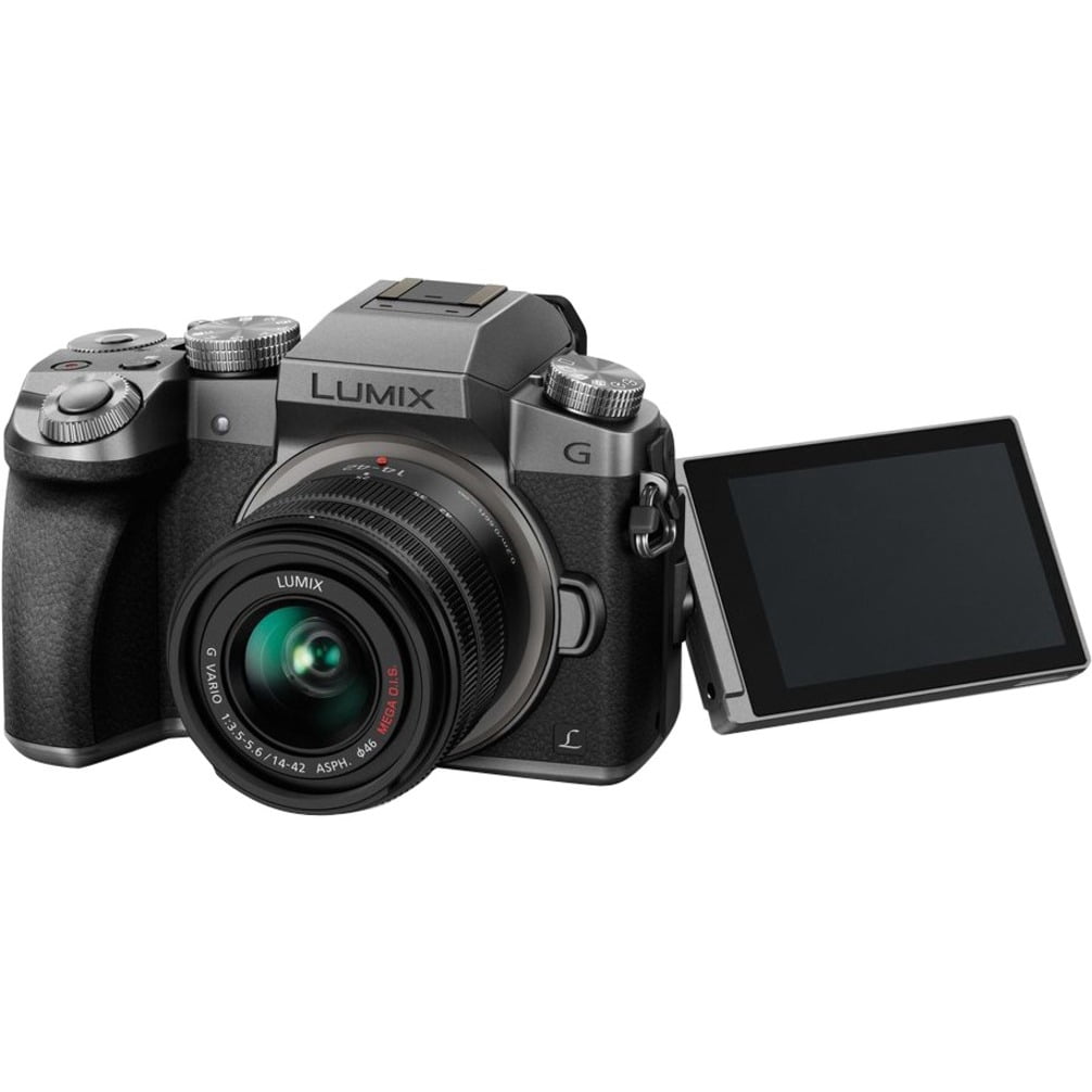 panasonic lumix g7 interchangeable lens hd silver dslm camera with