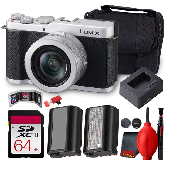 Panasonic LUMIX L10 DC-L10S Silver 20.4MP | Leica 24-75mm f/1.7-2.8 Lens, AI Autofocus, 5.6K Video, POWER O.I.S. | 64GB Card