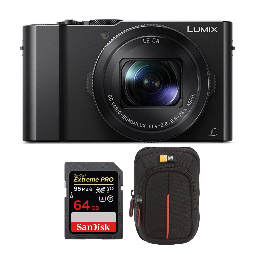 Panasonic LUMIX LX10 4K Digital Camera, 64GB SD Card