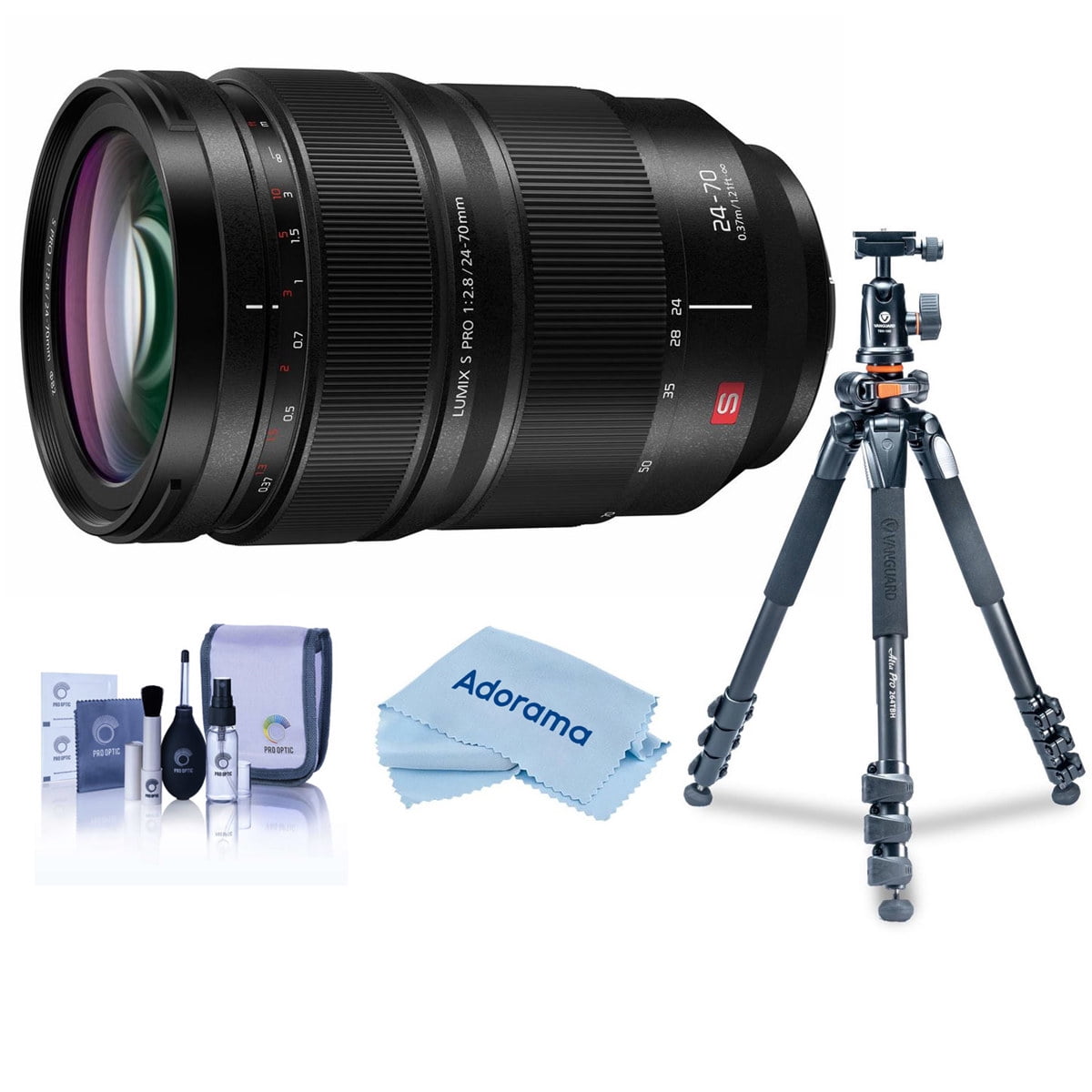 Panasonic LUMIX S PRO 24-70mm f/2.8 Lens for L Mount, Bundle with
