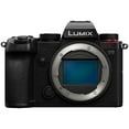 thumbnail image 1 of Panasonic LUMIX S5 Full Frame Mirrorless Camera, 4K 60P Video Recording with Flip Screen and Wi-Fi, L-Mount, 5-Axis Dual Image Stabilization, DC-S5BODY (Black) - (Open Box), 1 of 8