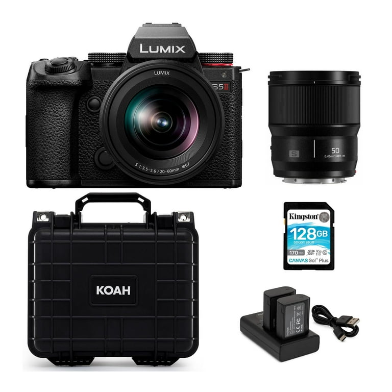 Panasonic LUMIX S5II 24.2MP Camera with 20- 60mm Lens with 50mm