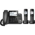 thumbnail image 1 of Panasonic Landline Telephone Cordless Phone Combos Black 3 Count, 1 of 2