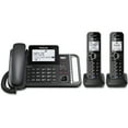 thumbnail image 1 of Panasonic Link2Cell Expandable Corded Phone with 2 Handset, Black, 1 of 4