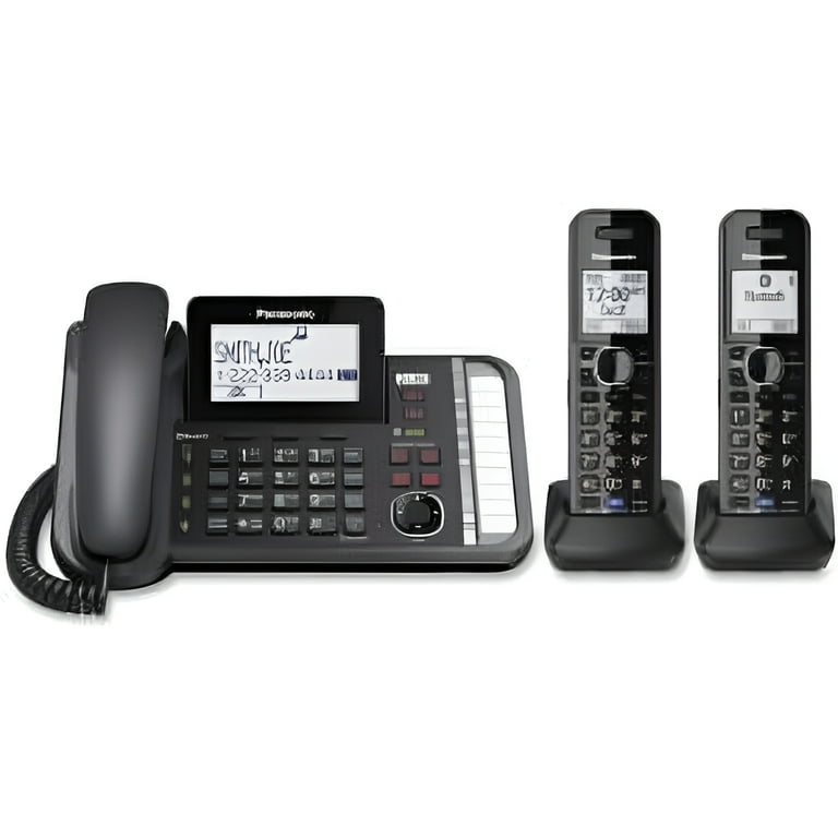 Panasonic Link2Cell Expandable Corded Phone with 2 Handset
