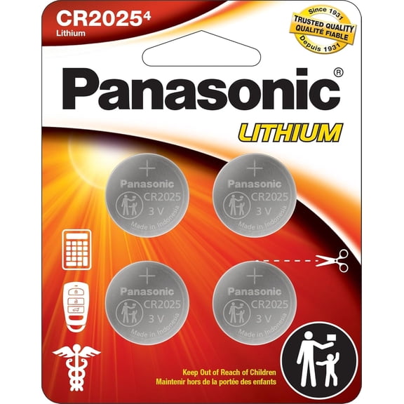Panasonic CR2025 3.0 Volt Lithium Coin Cell Batteries