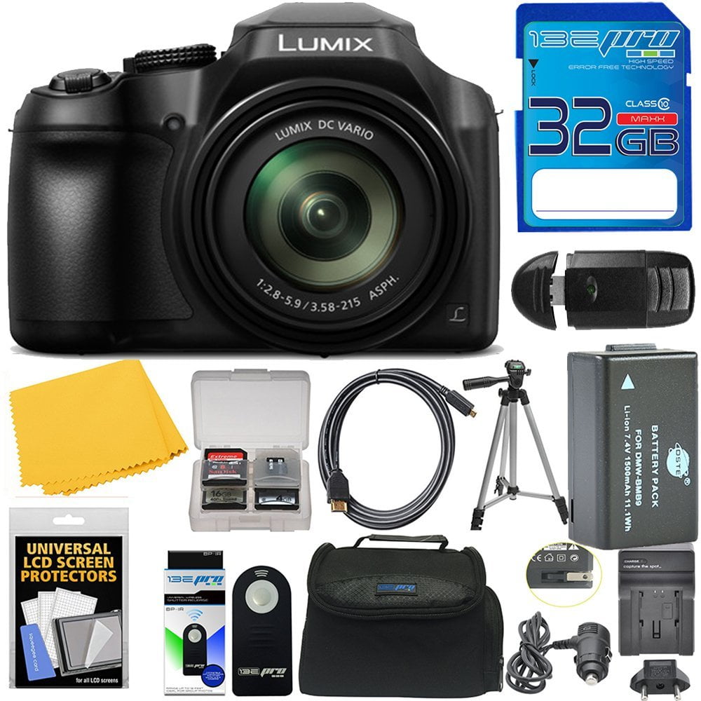 Panasonic Lumix DCFZ80 Digital Camera + 32GB SD Card + Full Size