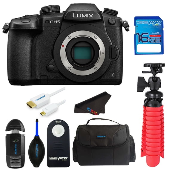 Panasonic Lumix DC-GH5 Mirrorless Micro Four Thirds Digital Camera (Body Only) +Basic Bundle Kit
