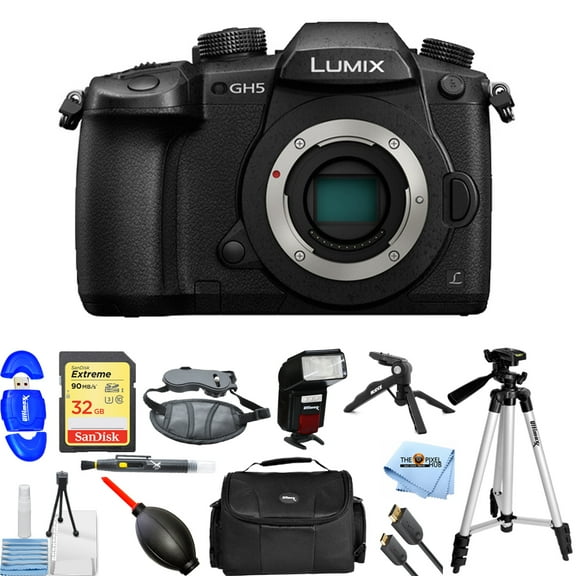 Panasonic Lumix DC-GH5 Mirrorless Micro Four Thirds Digital Camera MEGA BUNDLE