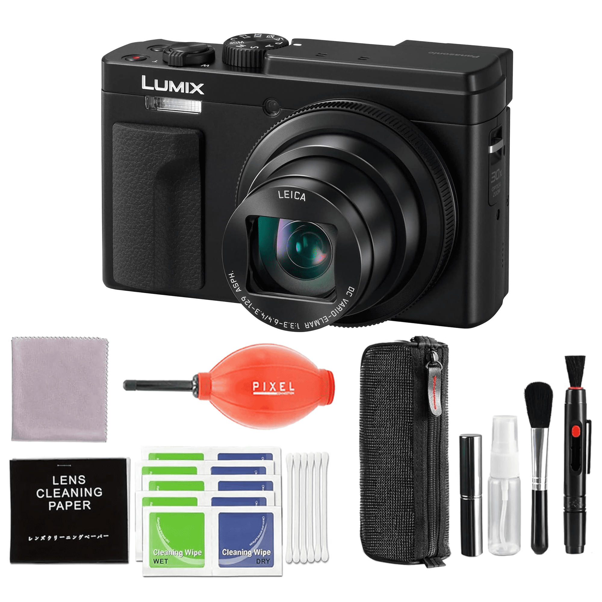 Panasonic Lumix DC-ZS80 Digital Camera (Black) with Pixel Advance