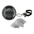 thumbnail image 1 of Panasonic Lumix DMC-FZ200 Lens Cap Center Pinch (52mm) + Lens Cap Holder + Nwv Direct Microfiber Cleaning Cloth., 1 of 1