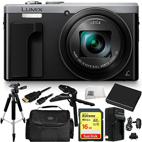 Panasonic Lumix DMC-TZ80 Digital Camera (Silver) 16GB Bundle 10PC