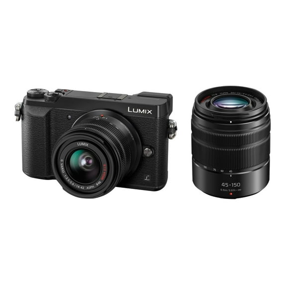 Panasonic Lumix G DMC-GX85W - Digital camera - mirrorless - 16.0 MP - Four Thirds - 4K / 30 fps - 3x optical zoom 14-42mm and 45-150mm lenses - Wi-Fi - black