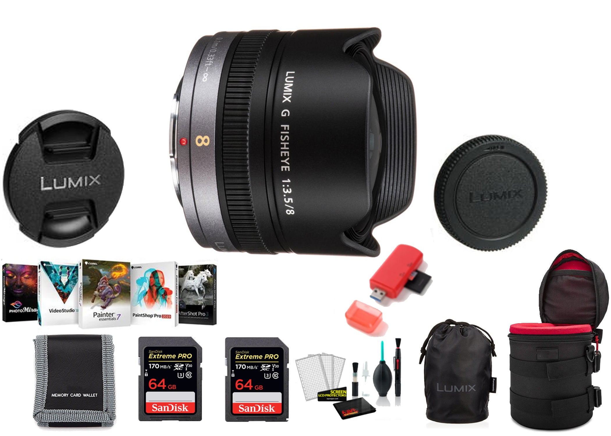 Panasonic Lumix G Fisheye 8mm F/3.5 Lens, Micro Four Thirds, H