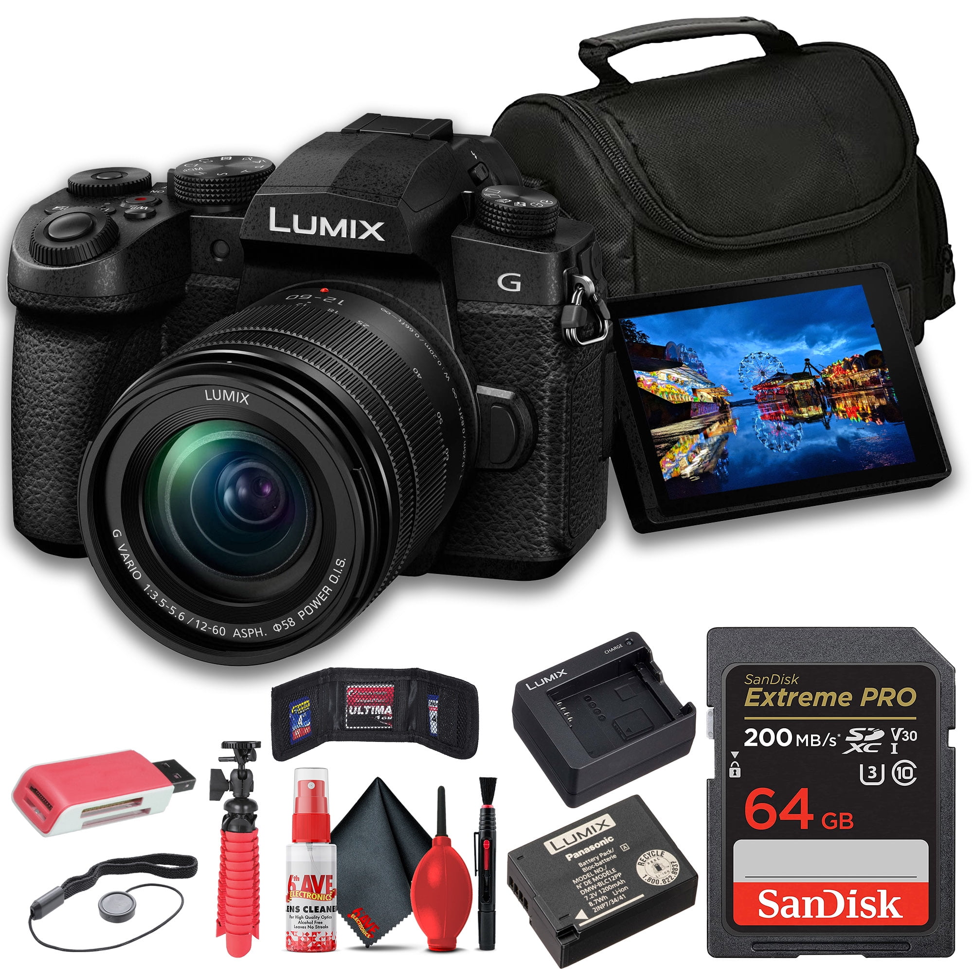 Panasonic Lumix G95 Hybrid Mirrorless Camera with 1260mm Lens (DC