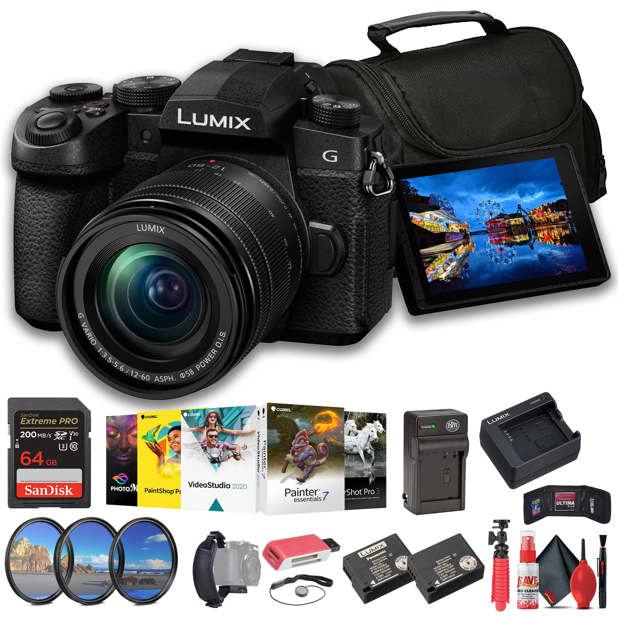 Panasonic Lumix G95 Hybrid Mirrorless Camera With 12-60mm Lens (DC ...