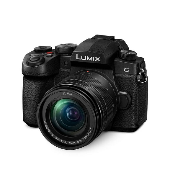 Panasonic LUMIX G97 Compact Hybrid Micro Four Thirds Mirrorless Camera with LUMIX G VARIO 12-60mm F3.5-5.6 Lens, Designed for Content Creators (Black)