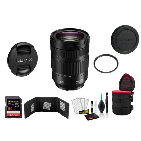 Panasonic Lumix S 24-105mm F/4 Macro O.I.S. Lens with Memory Card (International Model)