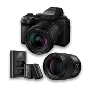 Panasonic Lumix S5 IIX 24.2MP Mirrorless Camera with 20-60mm and 85mm Mirrorless Lens Bundle