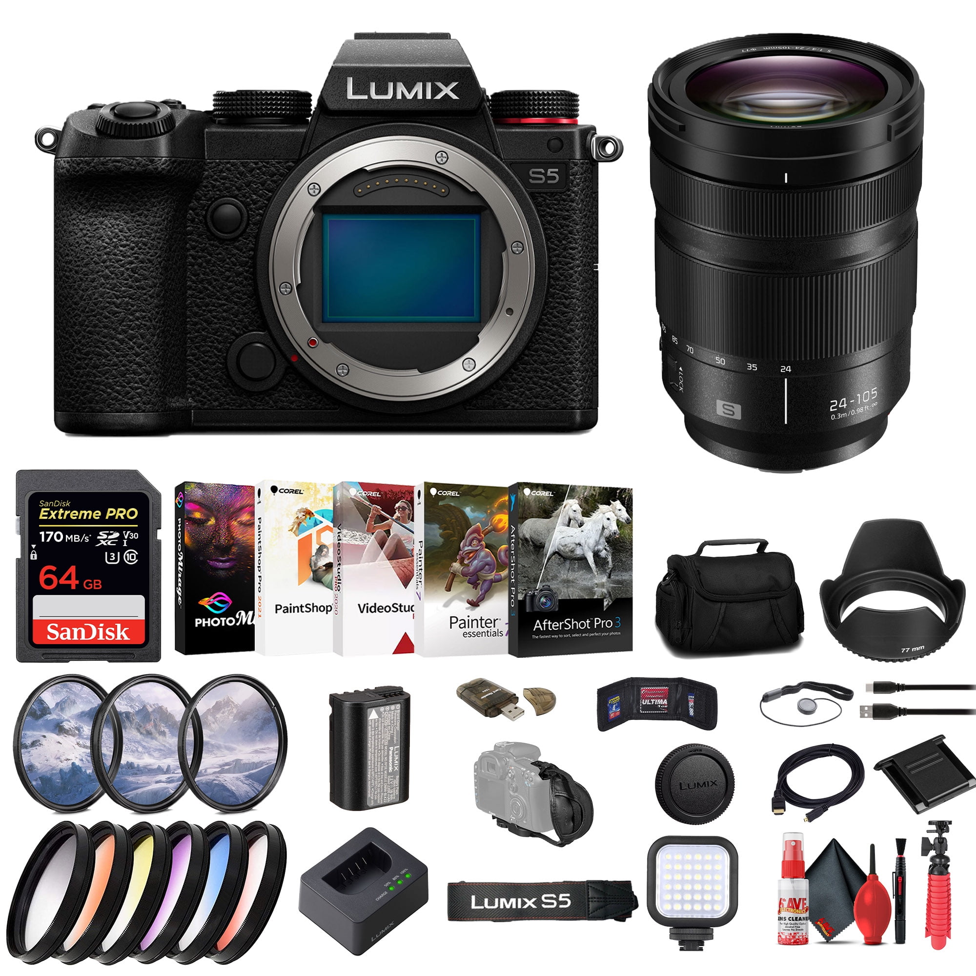Panasonic Lumix S5 Mirrorless Camera (DCS5BODY) + Panasonic Lumix S 24