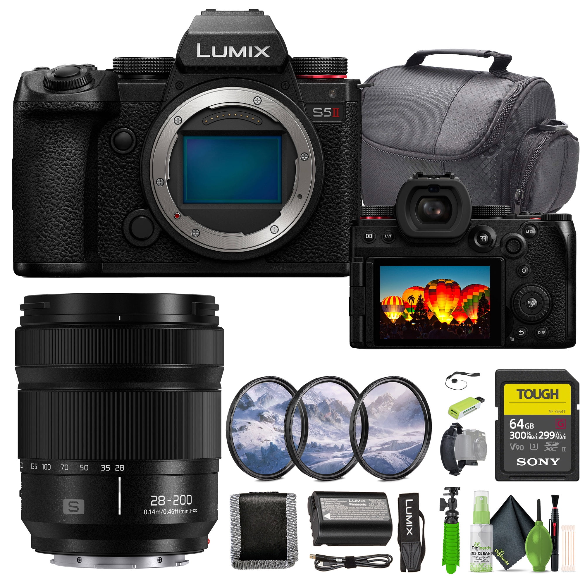 Panasonic Lumix S5II Camera + S 28-200mm Lens + Accessories