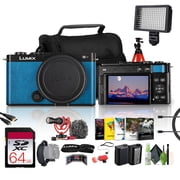 Panasonic Lumix S9 Mirrorless Camera Blue Bundle with 64 GB Memory Card + VideoMicro Ultracompact Camera-Mount Microphone + More Vlogging Kit