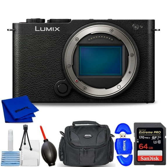 Panasonic Lumix S9 Mirrorless Digital Camera, Jet Black, 7PC Bundle