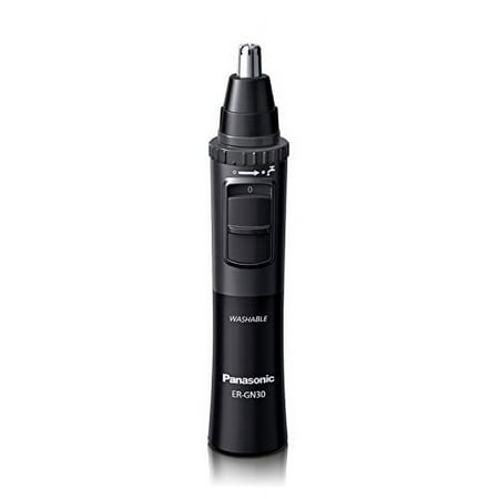 Panasonic - Men’s Ear and Nose Hair Trimmer, Wet Dry Hypoallergenic Dual Edge Blade - ER-GN30-H - Black