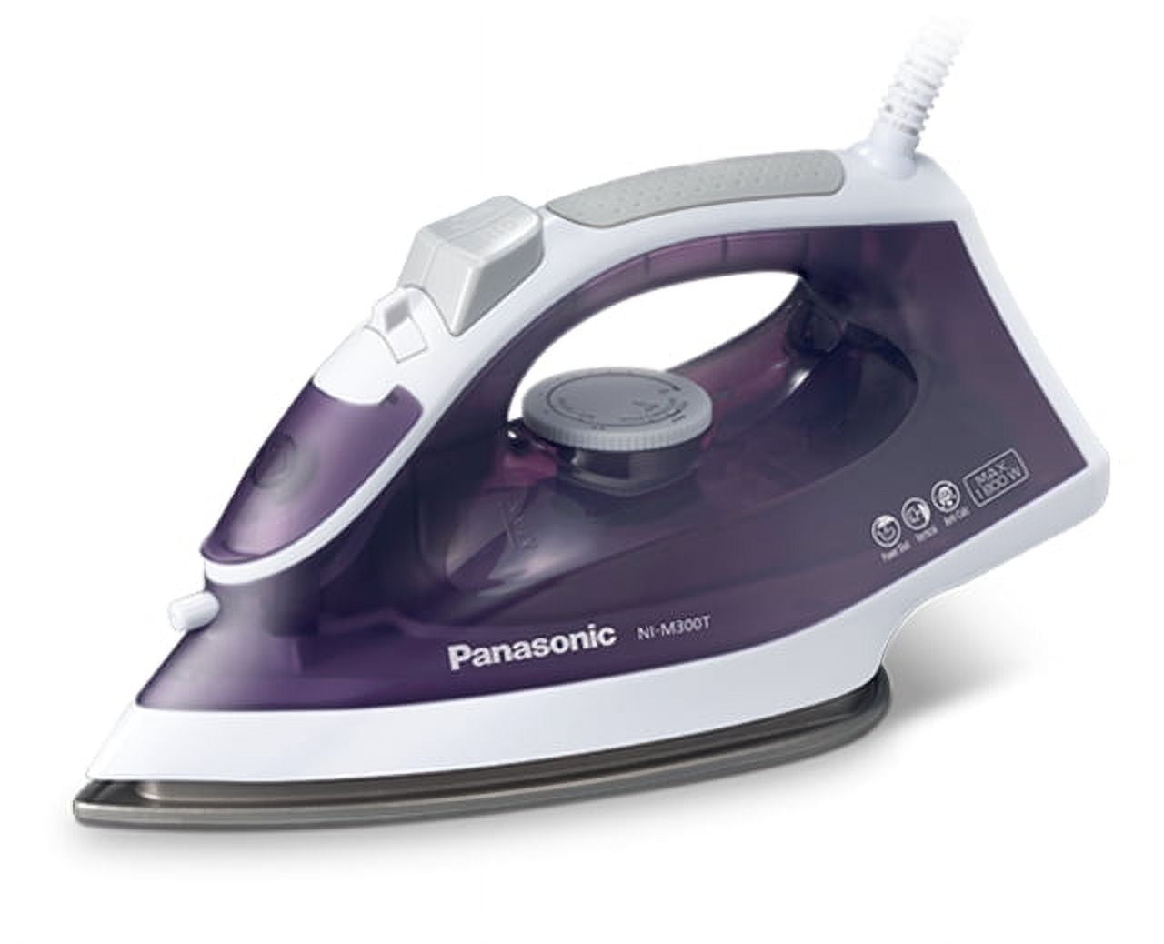 Panasonic NI-M300TV 1500W Titanium-Coated Soleplate Steam/Dry Iron (Violet)
