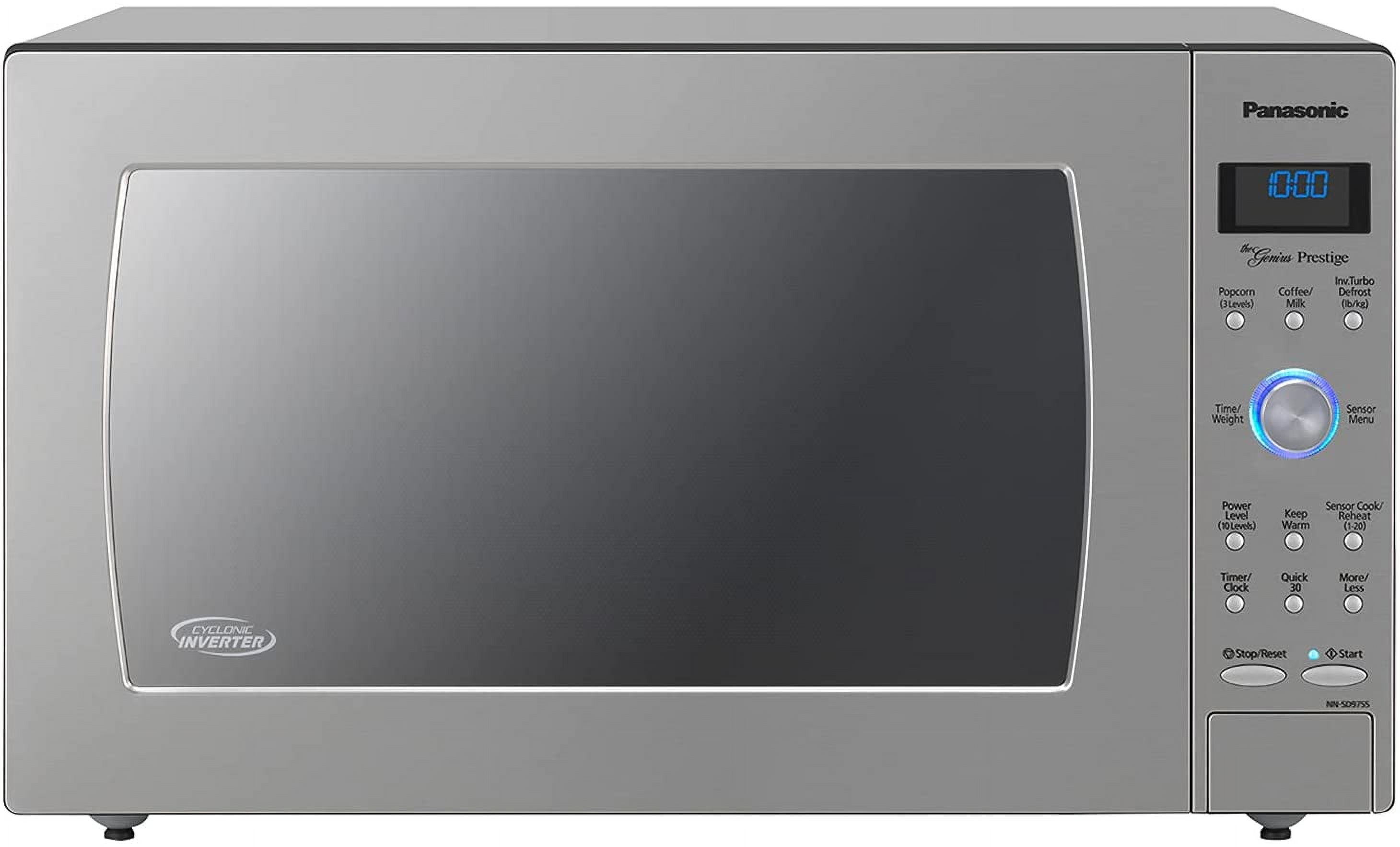 Panasonic Oven with Cyclonic Wave Inverter Technology, 1250W, 2.2 cu.ft. Countertop Microwave with Genius Sensor One-Touch Cooking – NN-SD975S (Stainless Steel/Silver), Stainless - Walmart.com Panasonic Oven with Cyclonic Wave Inverter Technology, 1250W, 2.2 cu.ft. Countertop Microwave with Genius Sensor One-Touch Cooking – NN-SD975S (Stainless Steel/Silver), Stainless - Walmart.com